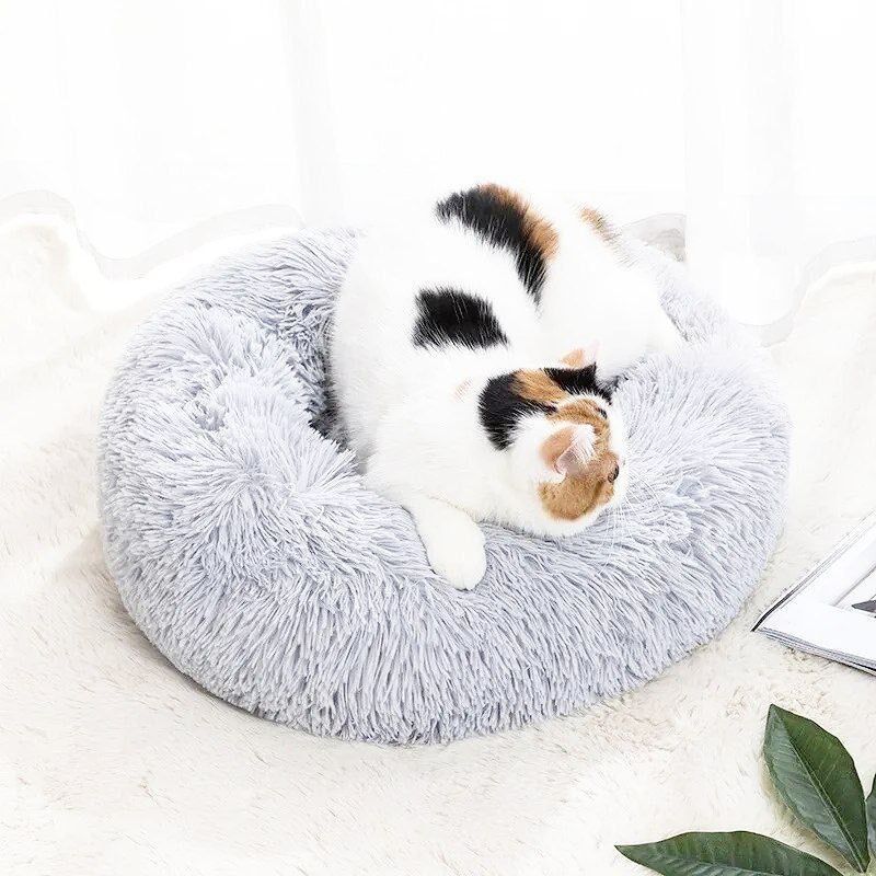 Cama afelpada redonda para mascotas de 50 cm