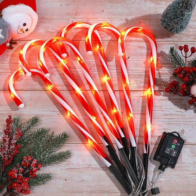 Kit de 5 Bastones Solares Navideños